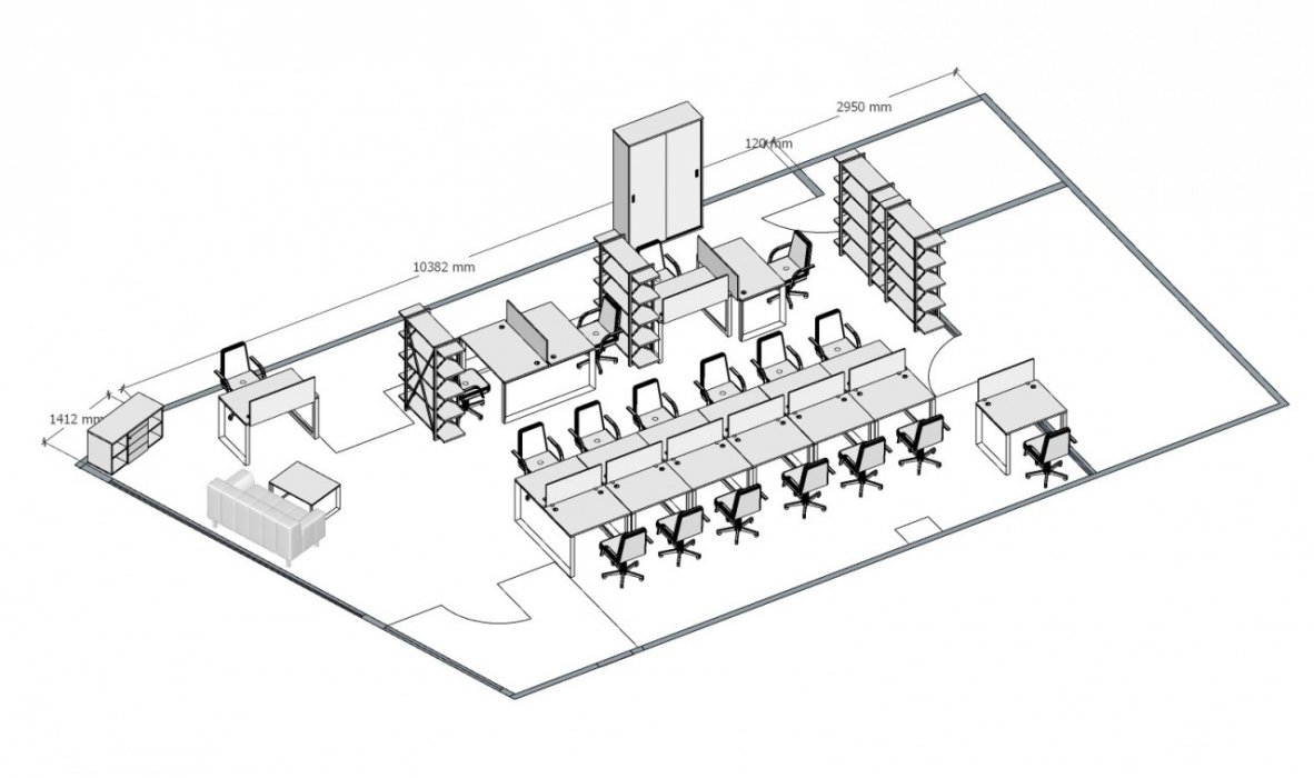 Офисная мебель для персонала &laquo;ONIX METALL&raquo; - вид 7